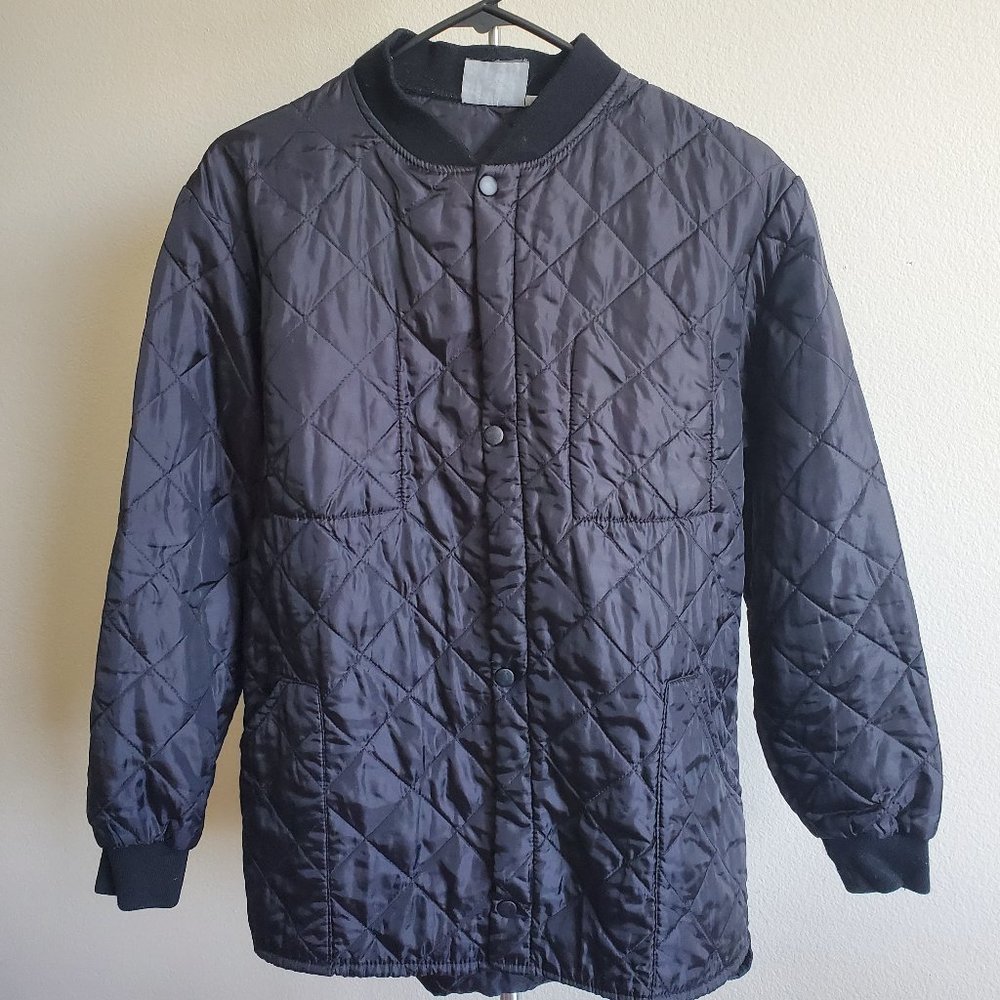 COPY - Vintage Black Quilted Bomber Jacket